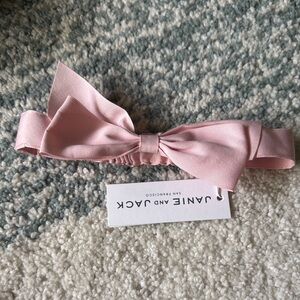 Janie and Jack Pink Satin Hair Bow